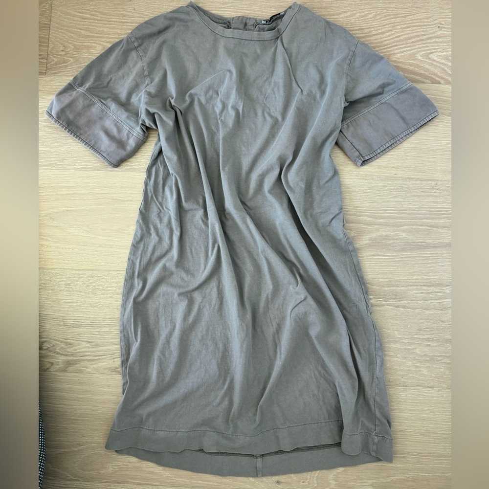 Zara Neutral Wash T-Shirt Dress - Picture 2 of 4